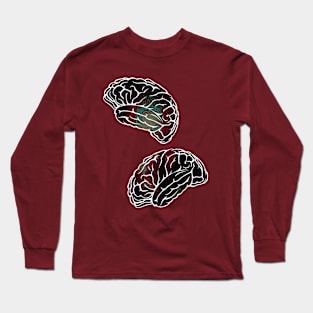 Glitch Art Brain Glitchcore Long Sleeve T-Shirt